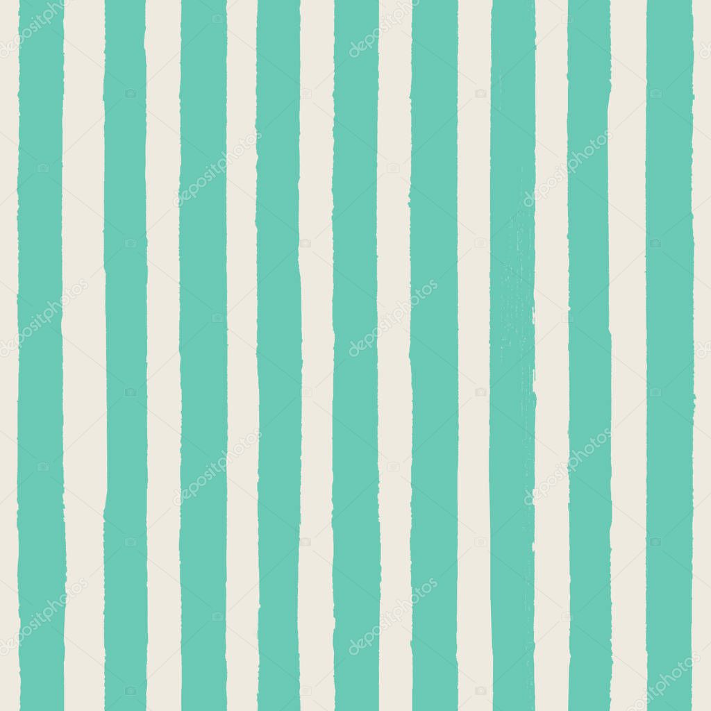 Vintage color light teal stripe seamless pattern