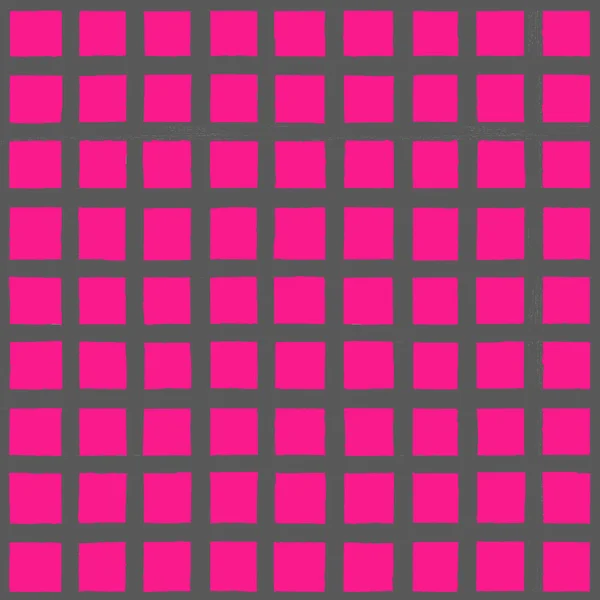 Grunge pink and gray checkered seamless pattern — Stock Photo, Image