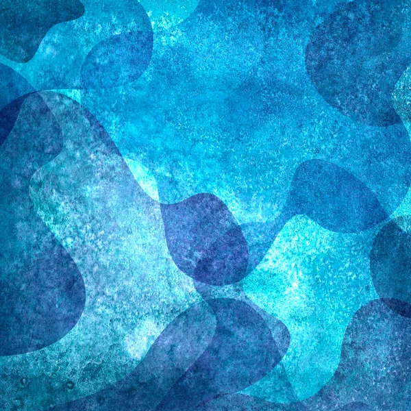 Abstraktní akvarel tvůrčí moře oceán pozadí s barevnými teal tyrkysově modré barevné grunge geometrické tvary — Stock fotografie
