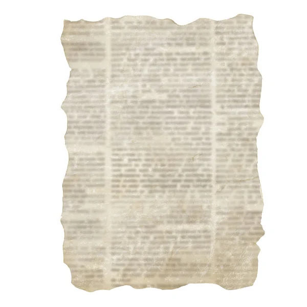 Set of torn newspaper pieces isolated on white background. Old grunge newspapers textured paper collection — ストック写真