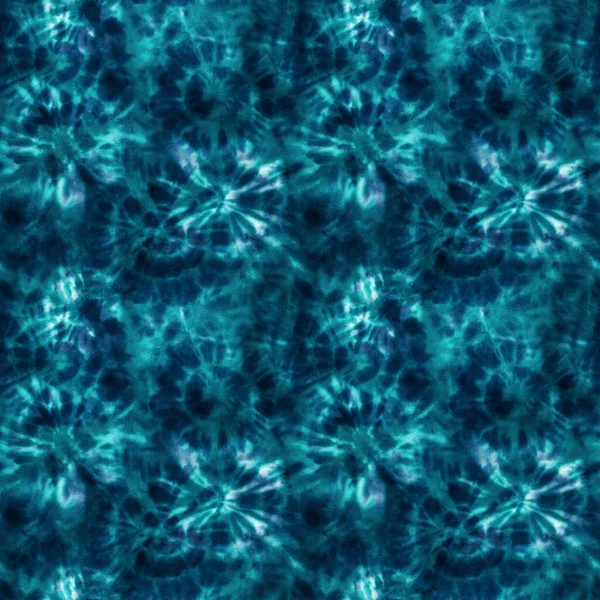 Bind Fast Färgämnet Shibori Sömlöst Mönster Akvarell Handmålade Mörka Teal — Stockfoto