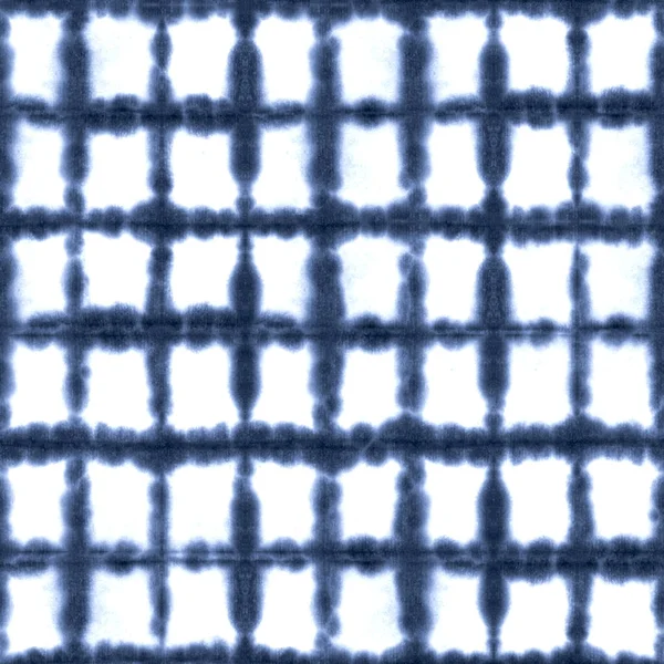Krawattenfärben Shibori Nahtloses Muster Aquarell Handbemalte Indigoblaue Marine Zierelemente Auf — Stockfoto