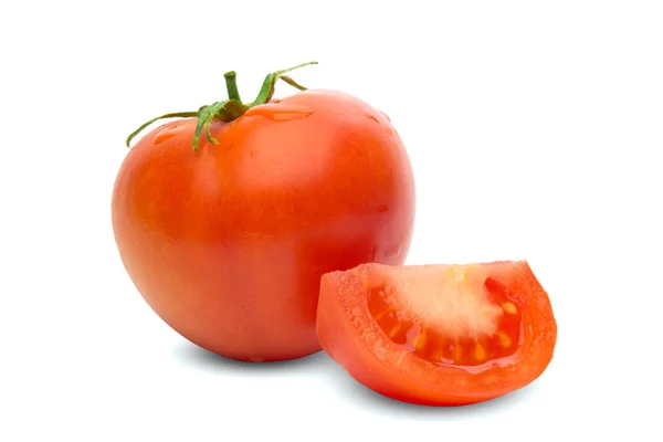 Güzel domates izole beyaz arka plan üzerinde