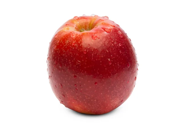 Beyaz arka plan izole tarım ıslak Kırmızı elma