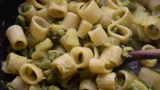 Pesto Genovese Con Fagiolini Patate — Video Stock