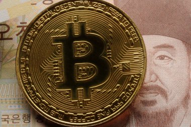 Bitcoin sembollü Güney Kore para birimi