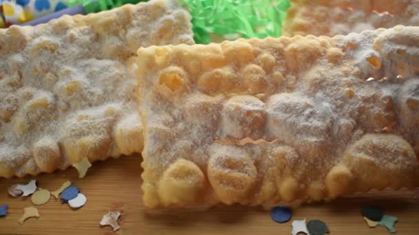 Chiacchiere Bonbons Traditionnels Carnaval Italien — Video
