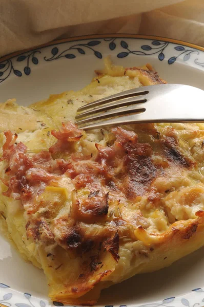 Lasaña Con Verduras Jamón — Foto de Stock