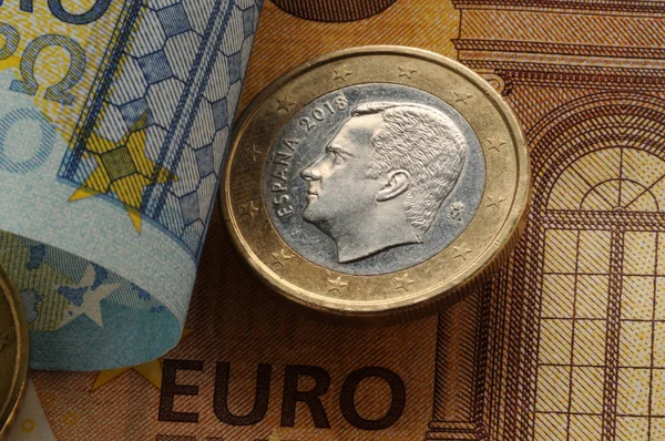 Euro Español Billetes — Foto de Stock