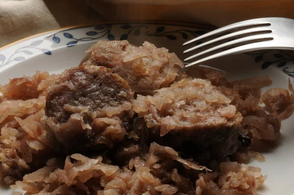 Brovada e musetto. Friuli İtalya 'nın tipik tarifi.
