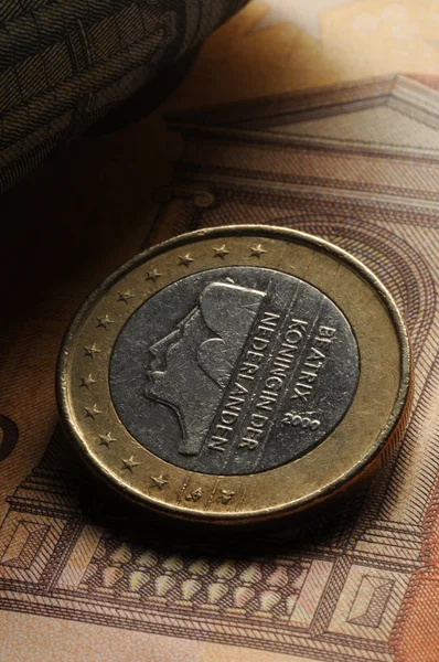Jedno Holenderskie Euro Banknoty — Zdjęcie stockowe