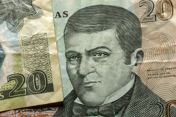 Close Van Hondurese Bankbiljetten — Stockfoto