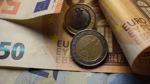 Euro Alemán Billetes — Vídeo de stock