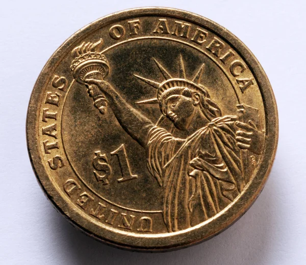 Dólar Americano Con Estatua Libertad — Foto de Stock