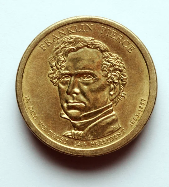 Dólar Americano Com Franklin Pierce — Fotografia de Stock