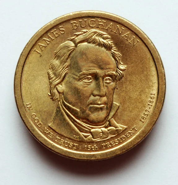 Dólar Americano Con James Buchanan — Foto de Stock