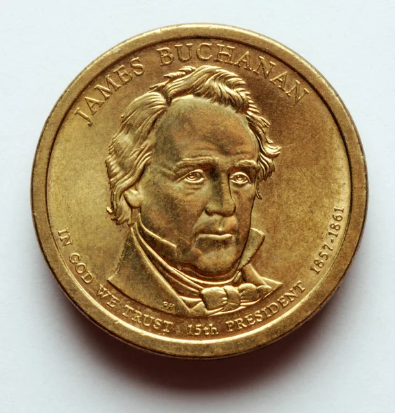 Dólar Americano Con James Buchanan — Foto de Stock