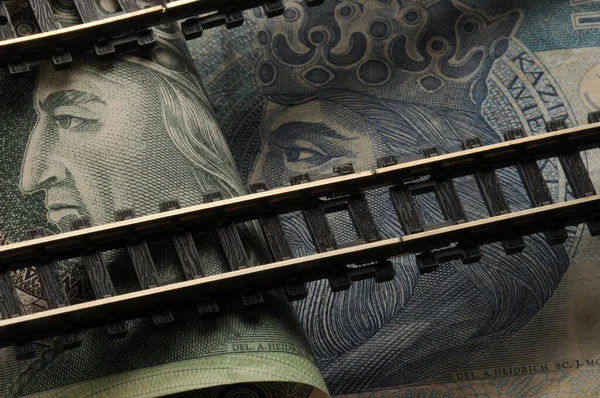 Detailní Záběr Polské Bankovky — Stock fotografie