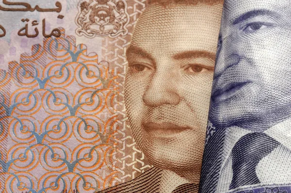 Банкноти Марокканських Банкнотах — стокове фото