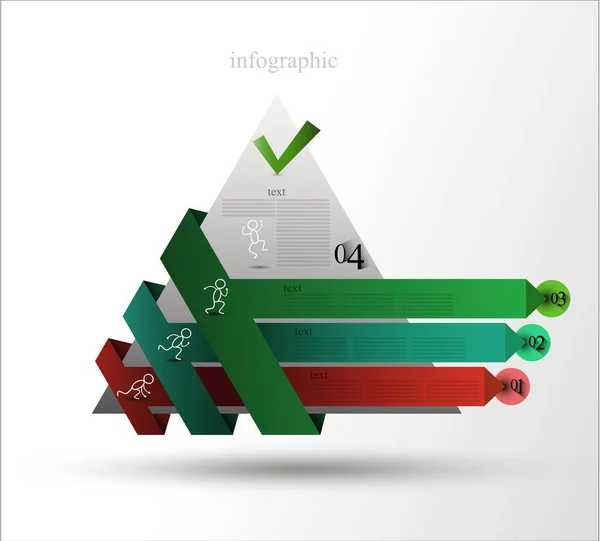 Infográficos na forma de pirâmide colorida — Fotografia de Stock