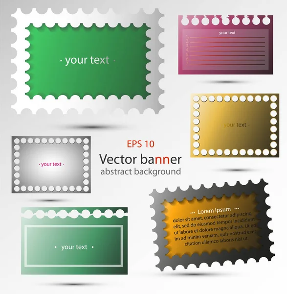 Conjunto de banners abstractos vectoriales para fondo, publicidad, internet, diseño — Vector de stock