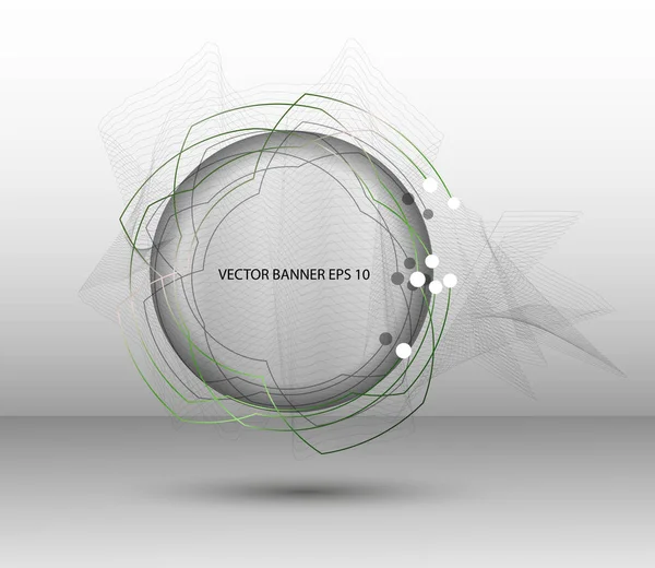 Abstracto redondo vector transparente bandera — Vector de stock