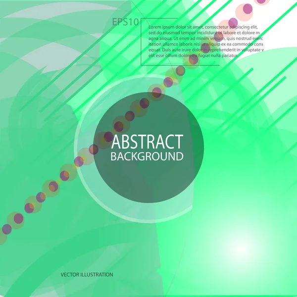 Abstrakter geometrischer grüner Hintergrundvektor für Bildschirmschoner, Banner ... — Stockvektor