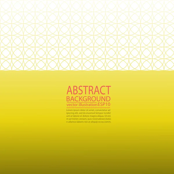 Abstrakta geometriska gul bakgrund från cirklar för skärmsläckare, banner, artikel, post, textur, mönster ... — Stock vektor