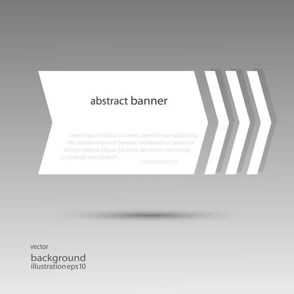 Banner flecha abstracta para el fondo blanco vector — Vector de stock