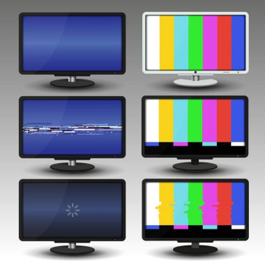  TV arıza ve vektör arka plan ve başlık için sinyal yok