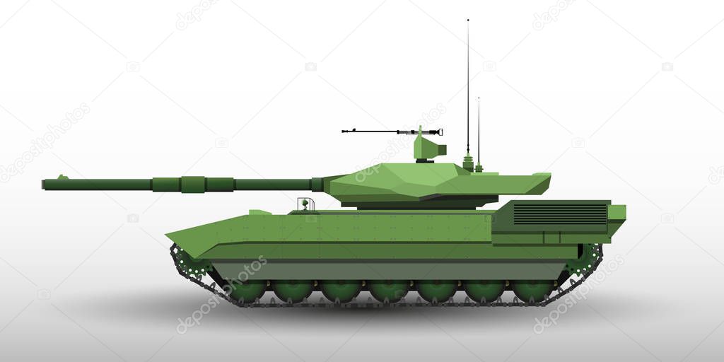Modern tank illustration for different use-vector eps10