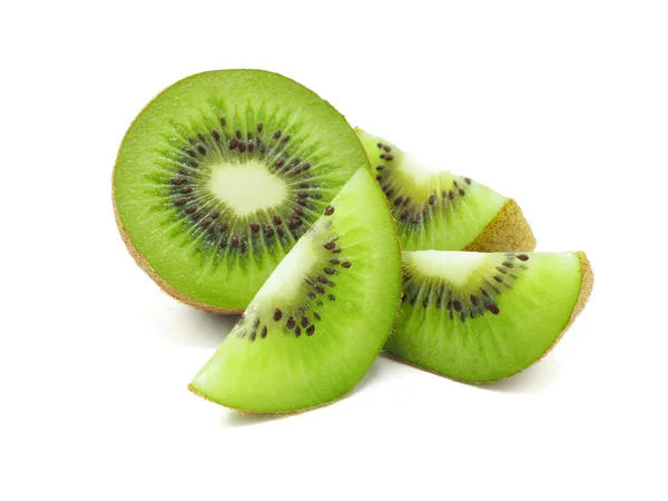 Scheibe frische saftige, köstliche und gesunde Kiwi-Früchte, isoliert — Stockfoto