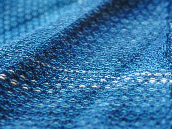 近带线蓝靛蓝梭织织物花纹纹理 图库照片