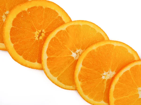 Fresh orange slice on white background Stock Image