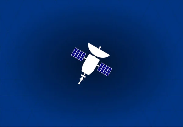 Satelity na tle niebieski low poly — Wektor stockowy
