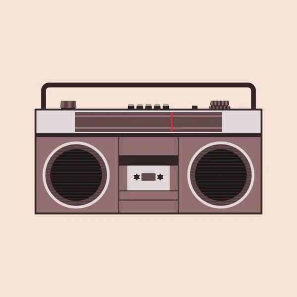 Retro cassette player — Stock Vector