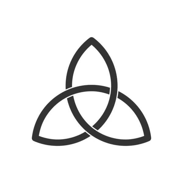 Nudo Trinidad Celta Triquetra Símbolo Tres Partes Icono Unidad Antiguo — Vector de stock