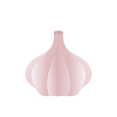 Sarımsak vektör çizimi. Beyaz arka planda izole edilmiş sarımsak klipsi. Sarımsak ikonu. Baharat olarak kullanılan yağlı aromatik ampul. Allium sativum. Manganez, selenyum ve C vitamini açısından zengin sağlıklı antioksidan..