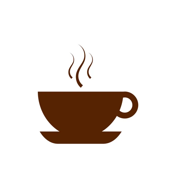 Икона Кофе Эспрессо Кафетерий Кафе Кофейня Символ Кофейная Чашка Паром — стоковый вектор