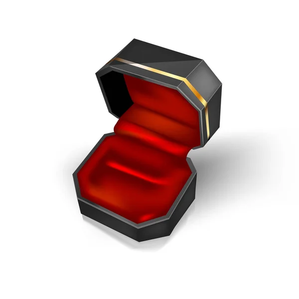 Vektör mücevher kutusu Isolated beyaz arka plan 