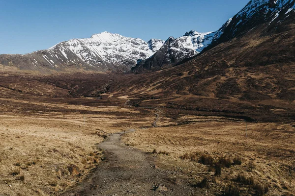 Chemin Piétonnier Direction Fairy Pools Cascades Sur Île Skye Écosse — Photo