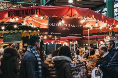 Londra 'daki Borough Market' teki Olivers Pastanesi.