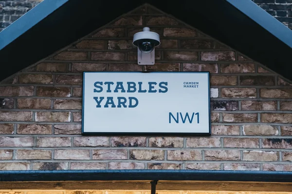 London Egyesült Királyság 2019 November Stables Yard Sign Camden Market — Stock Fotó