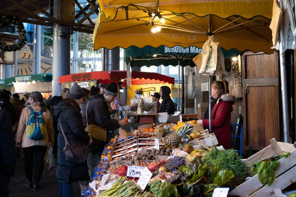 Londres Royaume Uni Novembre 2019 Marché Aux Fruits Légumes Borough — Photo