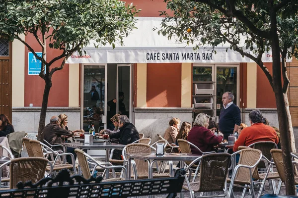 Севілья Іспанія Січня 2020 Facade Santa Marta Cafe Севільї Столиці — стокове фото