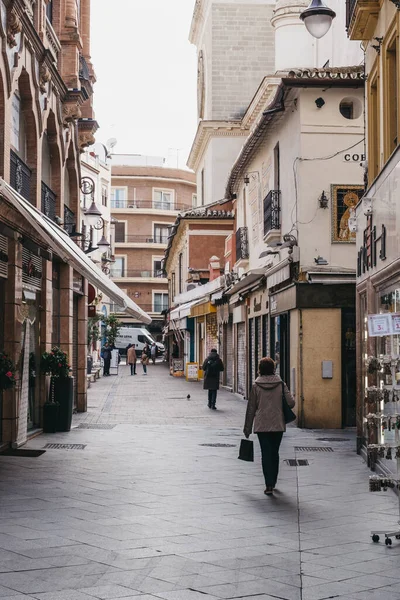 Seville Spain January 2020 People Walking Street Seville Capital Andalusia — Stock Photo, Image