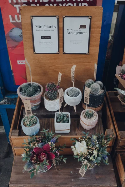 Londres Royaume Uni Mars 2020 Petits Bouquets Plantes Pot Vente — Photo