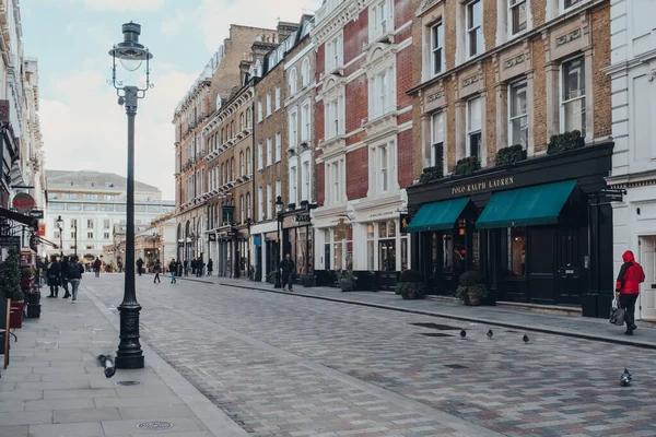 Londres Reino Unido Março 2020 Poucas Pessoas Passeando Por Lojas — Fotografia de Stock