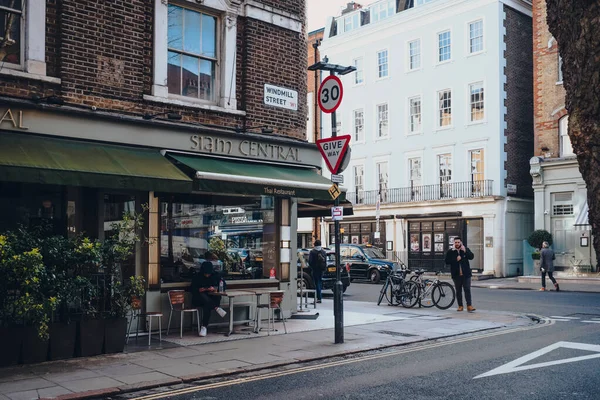 London Großbritannien März 2020 Siam Central Café Soho Einer Berühmten — Stockfoto