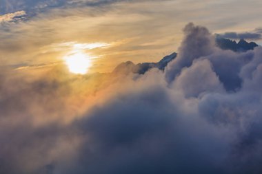 gündoğumu Mont Blanc, Fransa